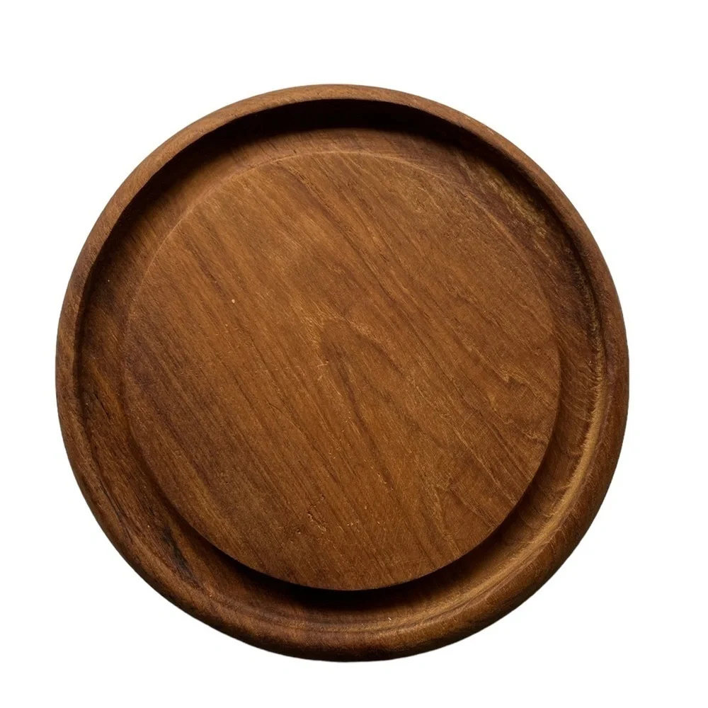 Goodwood Teakwood Cheese Tray with Clear Glass Dome by Julie Pomerantz